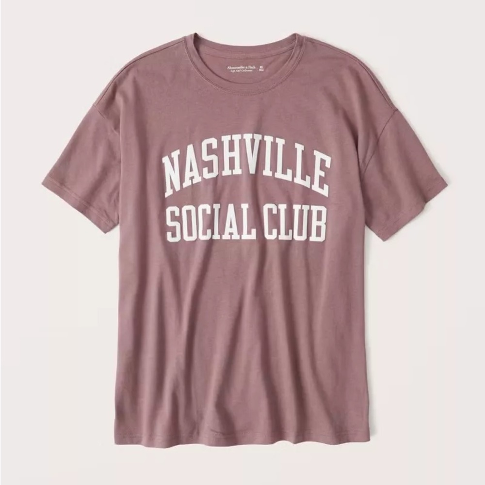 Abercrombie & Fitch Nashville Social Club T Shirt Sz L